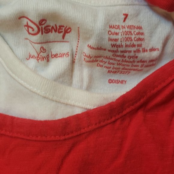 Disney Minnie Mouse 100% Cotton Double Tank  Size 7 Red White Blue - Picture 2 of 4